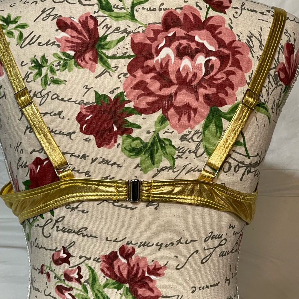 Source Unknown Shimmering Gold Bikini - image 5